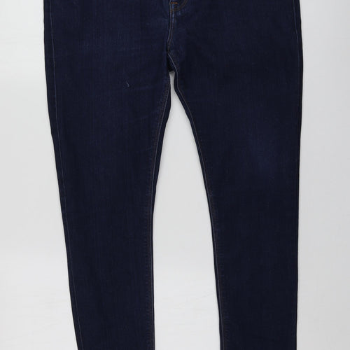 ASOS Mens Blue  Cotton Skinny Jeans Size 36 L28 in Regular