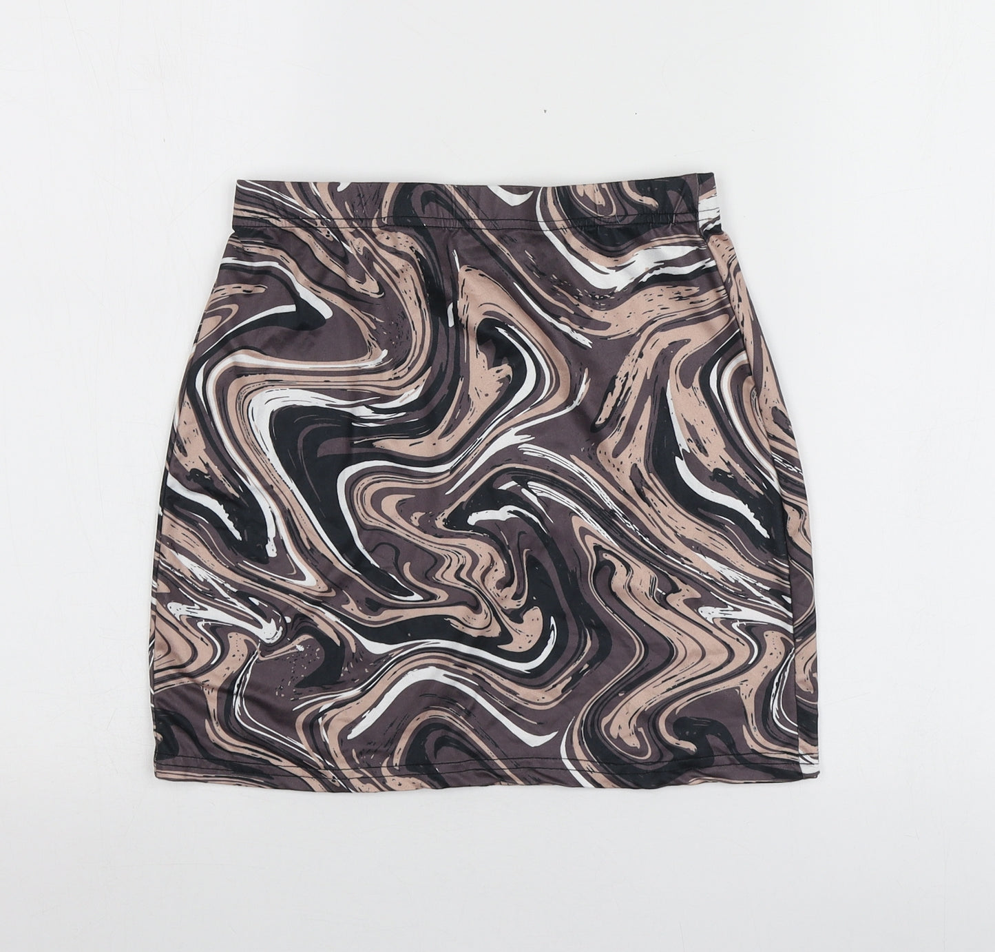 SheIn Womens Multicoloured Geometric Polyester Mini Skirt Size S