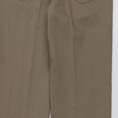 M&S Mens Brown  Cotton Trousers  Size 36 L32 in Regular