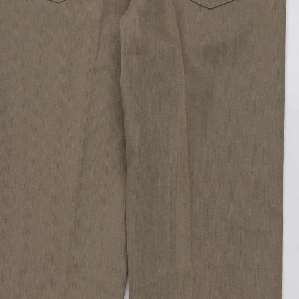 M&S Mens Brown  Cotton Trousers  Size 36 L32 in Regular