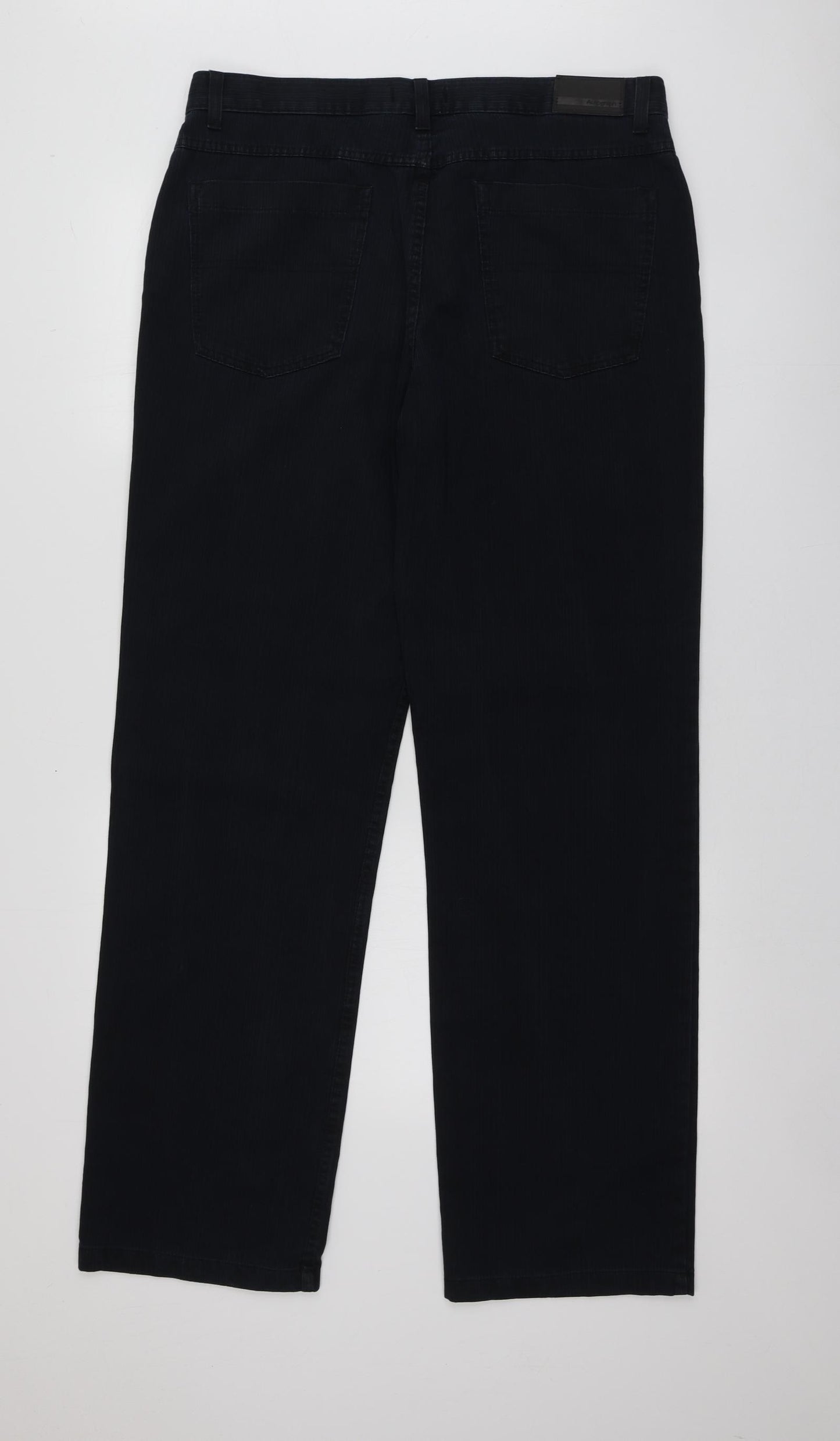 M&S Mens Blue  Cotton Trousers  Size 36 L32 in Regular