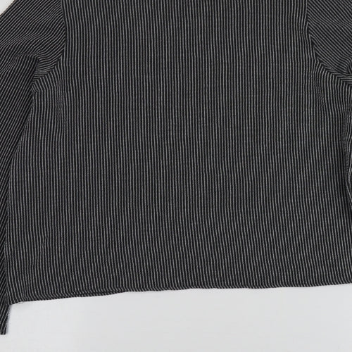 Zara Womens Grey  Viscose Basic T-Shirt Size S Round Neck