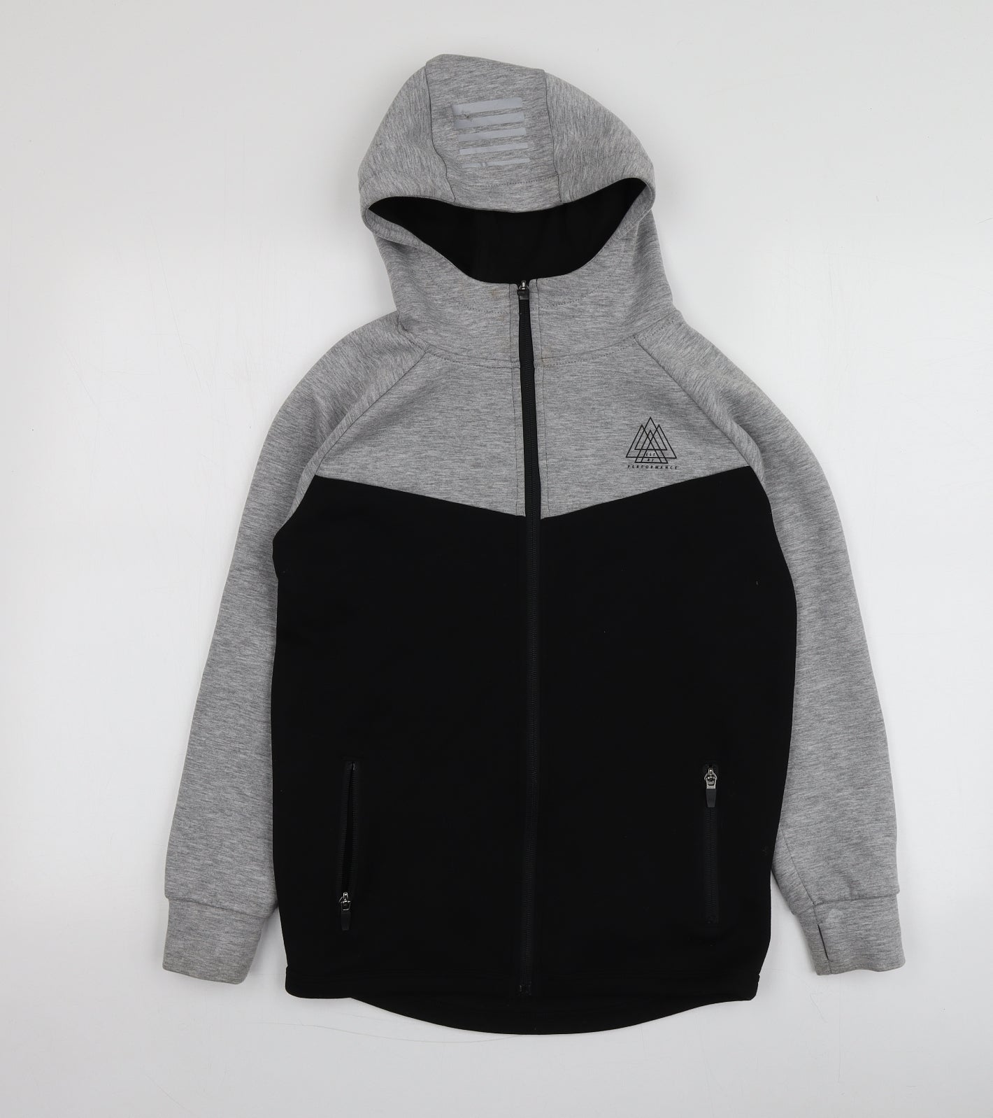 NEXT Boys Black  Polyester Full Zip Hoodie Size 11 Years