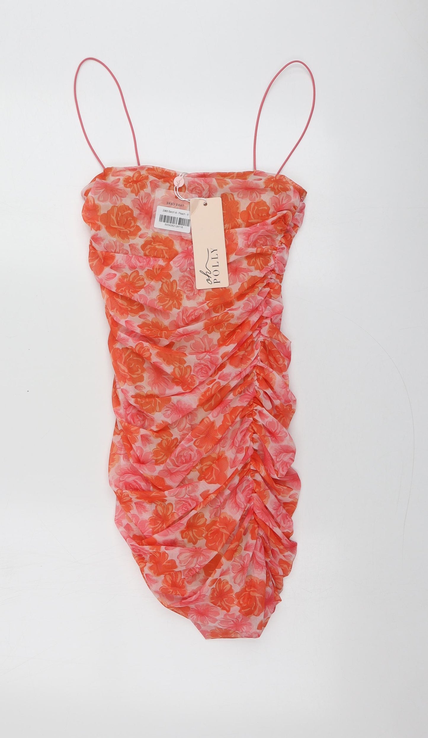 OHPOLLY Womens Pink Fair Isle Polyester Mini  Size 8  Square Neck