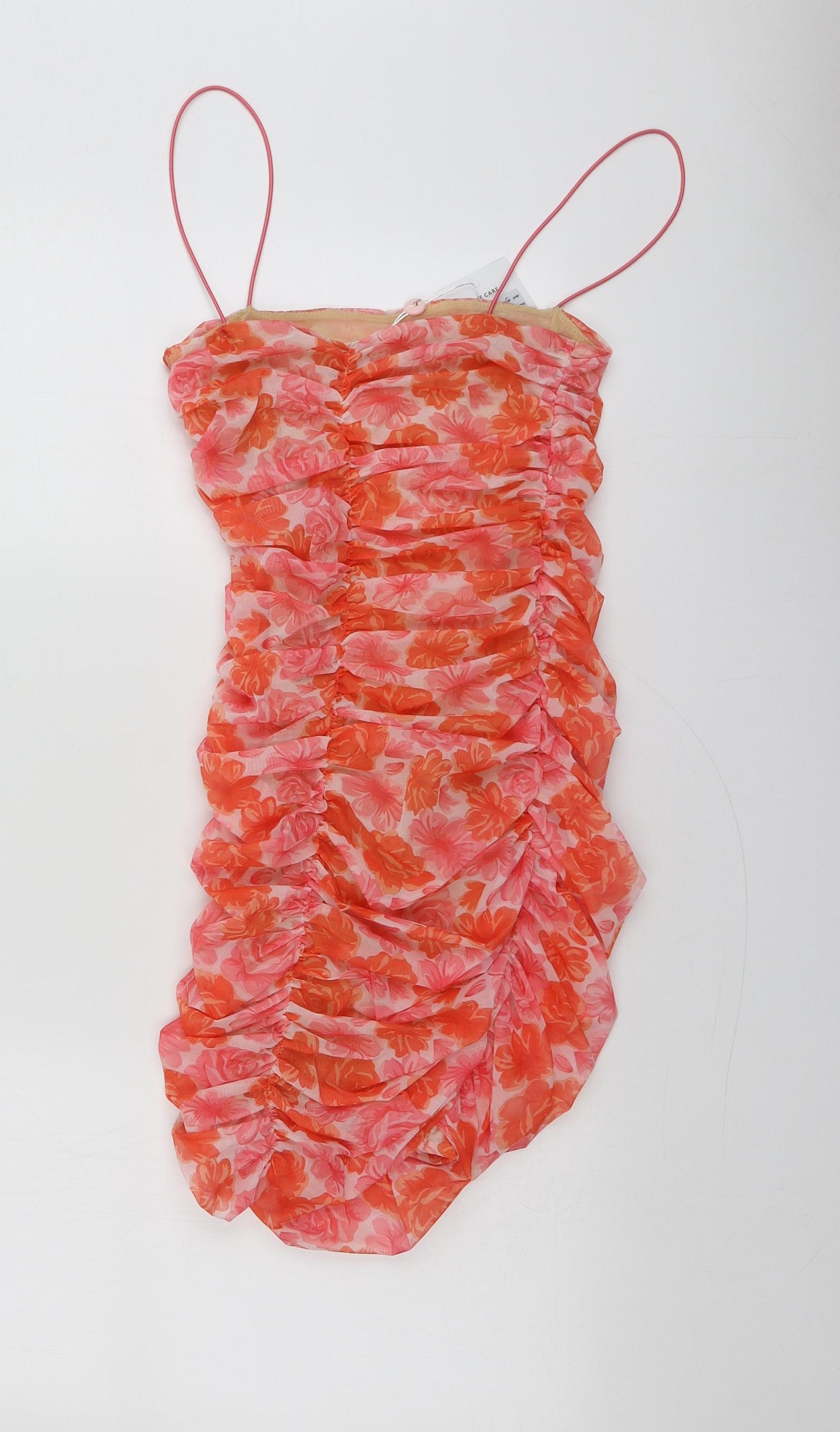 OHPOLLY Womens Pink Fair Isle Polyester Mini  Size 8  Square Neck