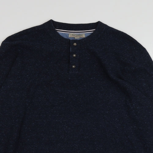NEXT Mens Blue  Cotton  T-Shirt Size XL V-Neck