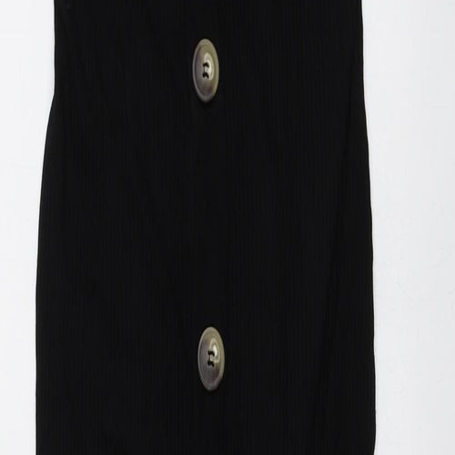 ASOS Womens Black  Viscose A-Line  Size 10  Square Neck