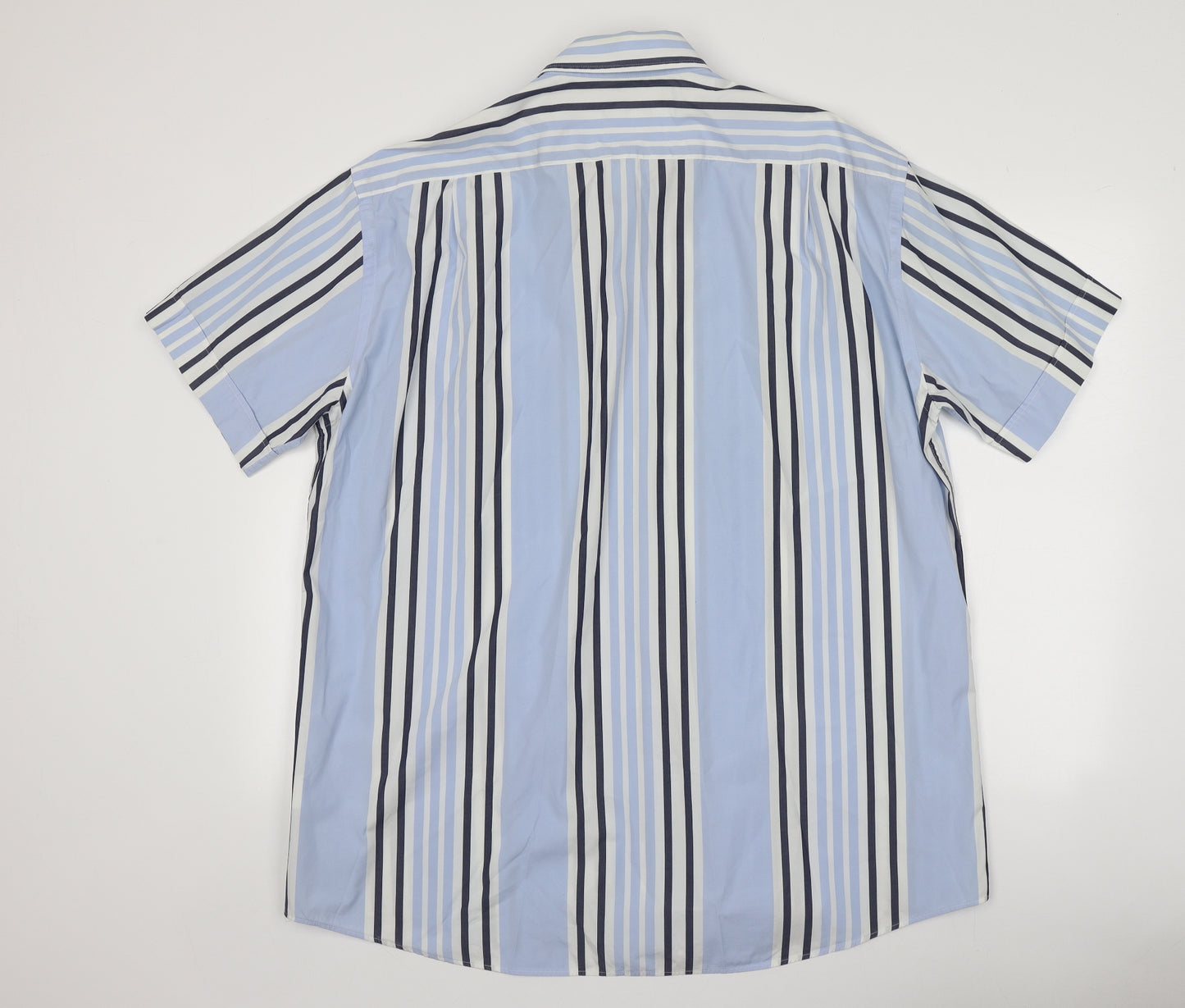 Eden Park Mens Blue Striped Cotton  Button-Up Size Big 2X Collared