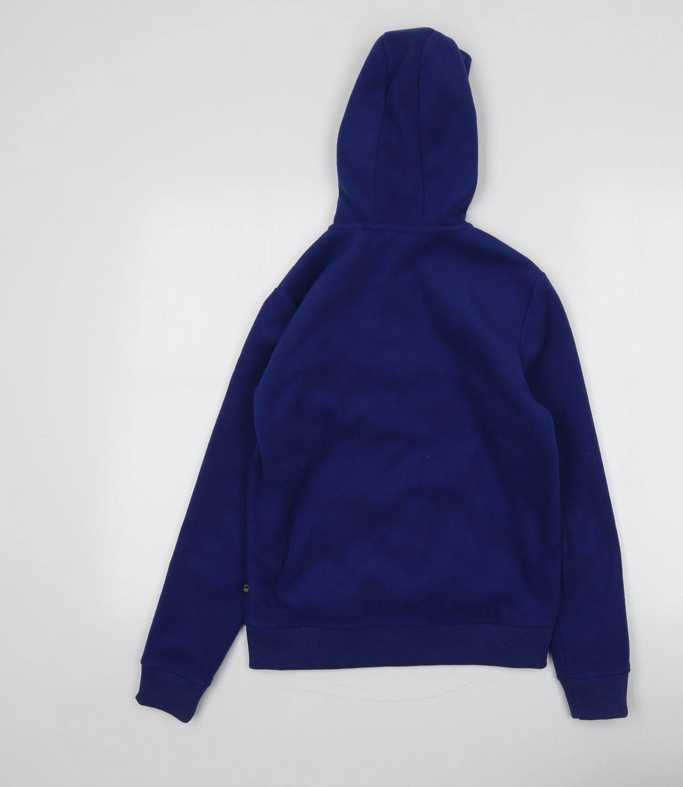 United Colors of Benetton Boys Blue  Polyester Full Zip Hoodie Size 11-12 Years