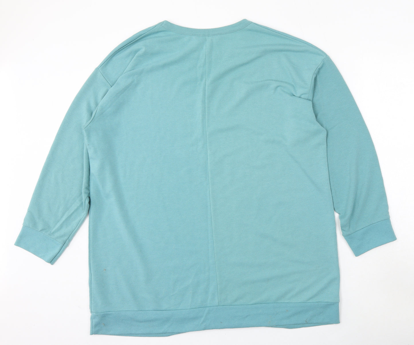 Yours Womens Blue  Polyester Pullover Sweatshirt Size 18