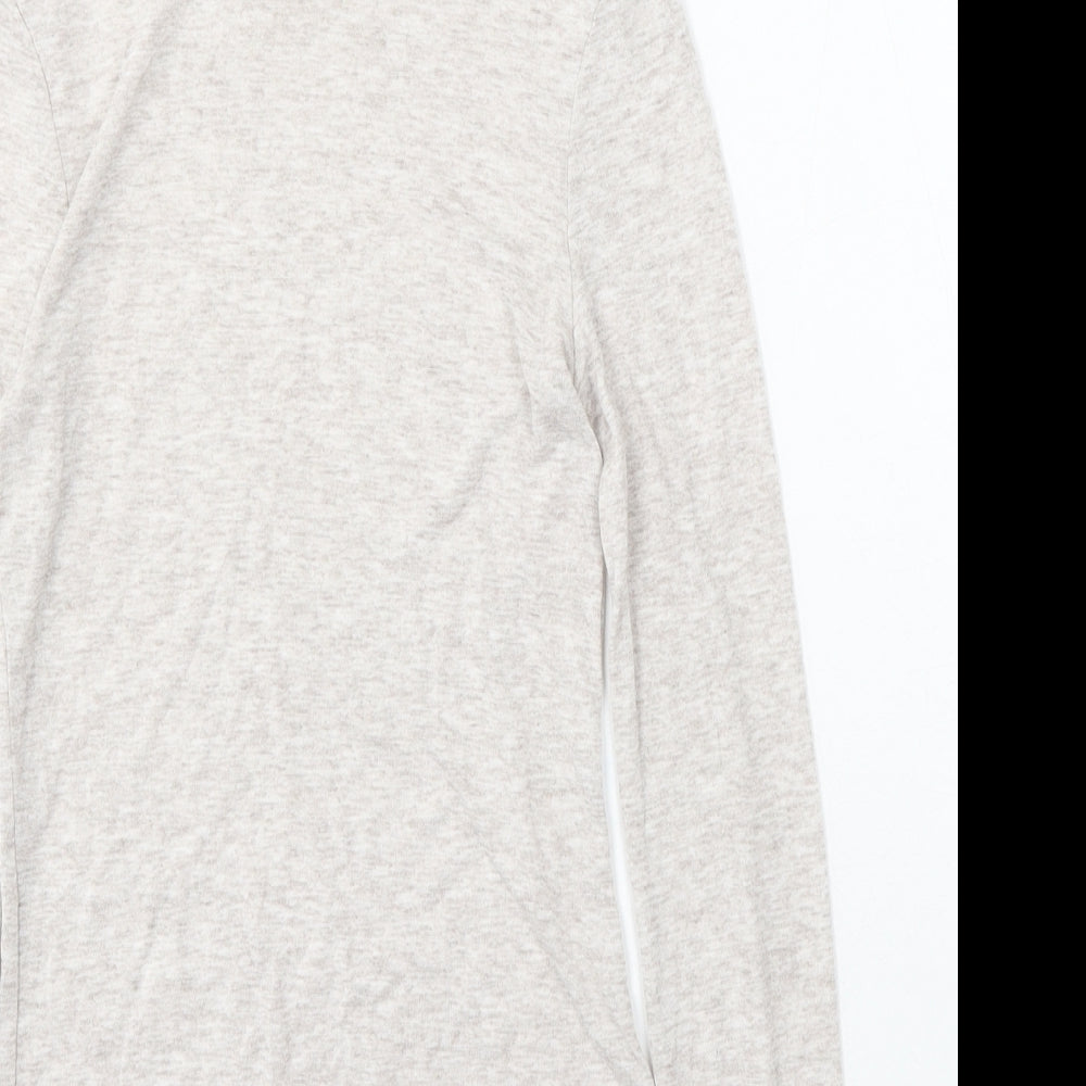 River Island Womens Beige Mock Neck  Viscose Pullover Jumper Size 6