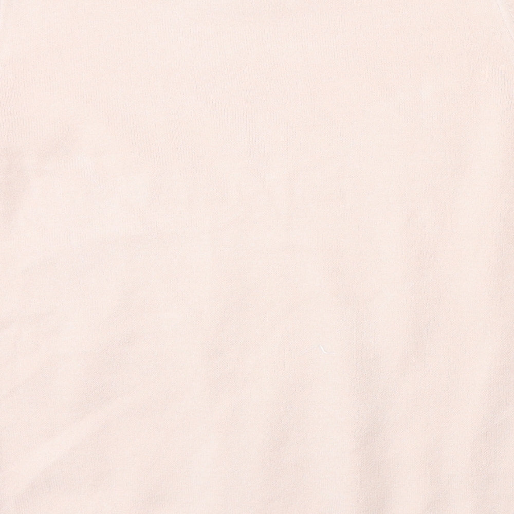 Marks and Spencer Womens Pink Round Neck  Acrylic Pullover Jumper Size 14   - `