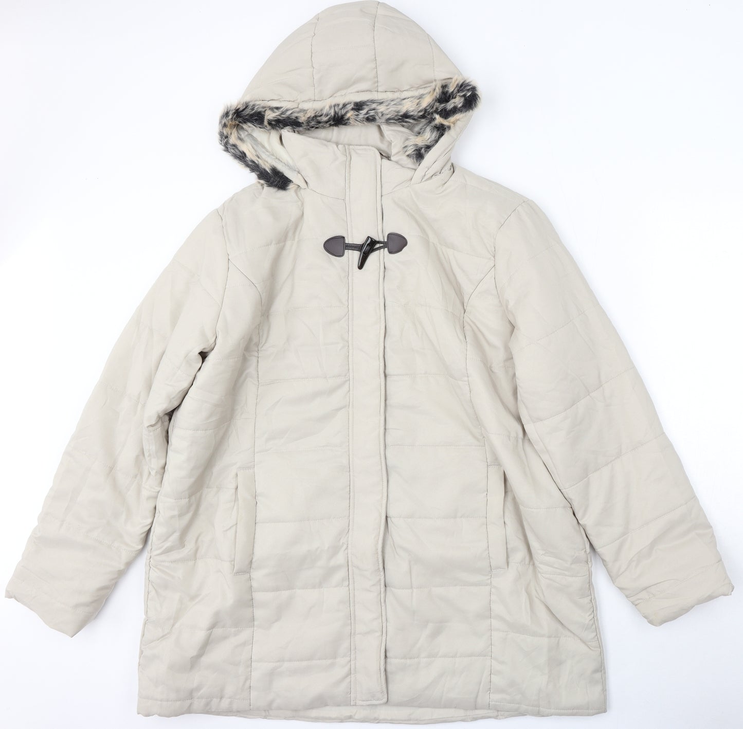 Preworn Womens Beige   Jacket  Size L  Zip