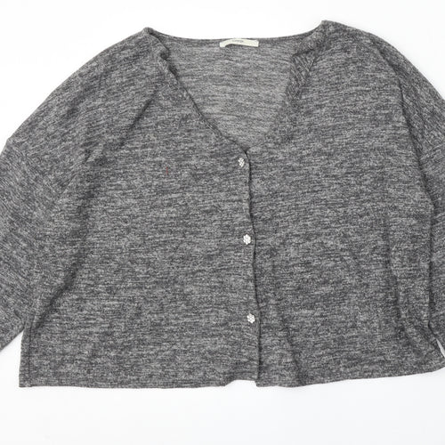 George Womens Grey V-Neck  Viscose Cardigan Jumper Size 20