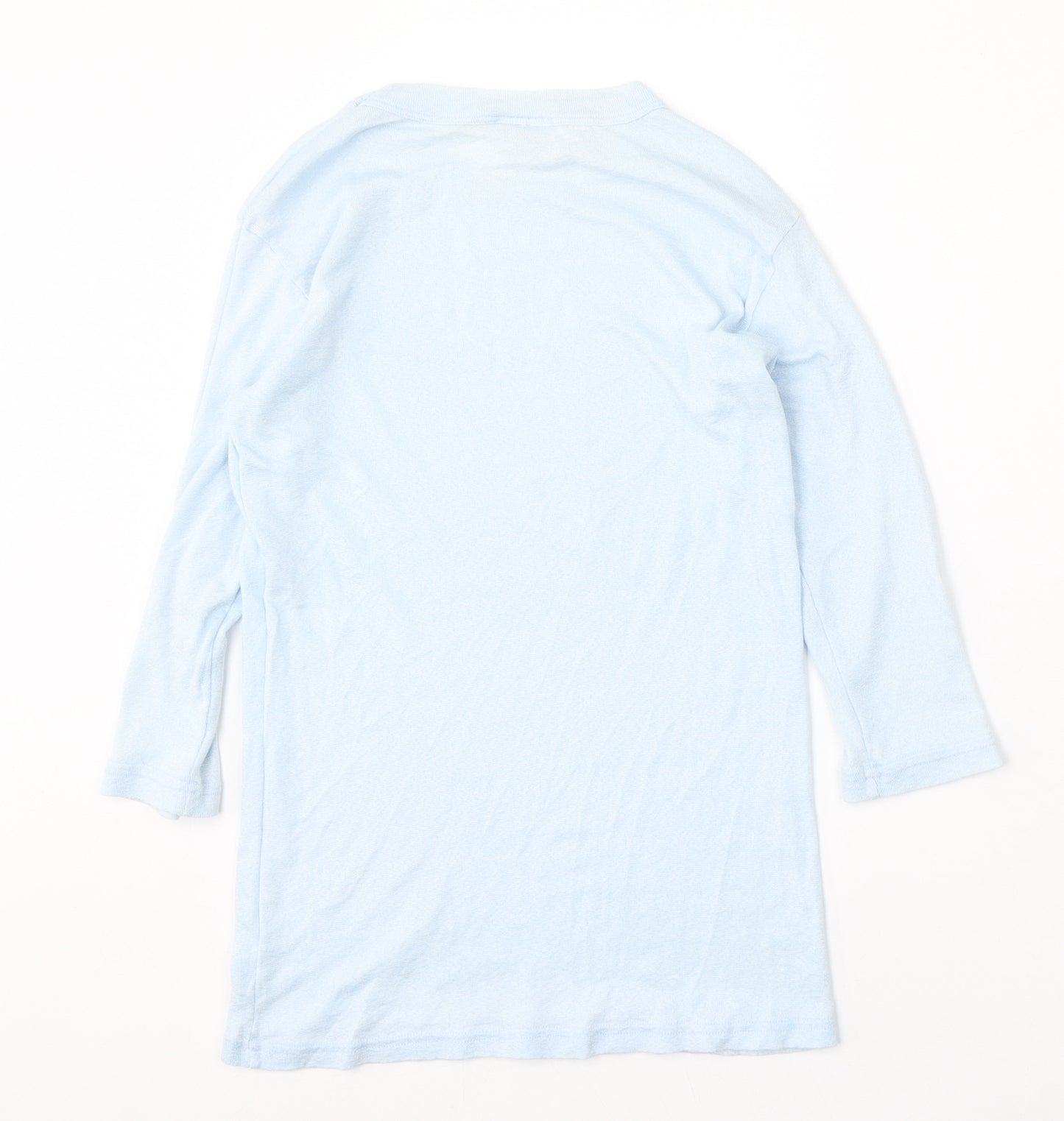 Michael Stars Womens Blue Round Neck  Cotton Pullover Jumper Size S