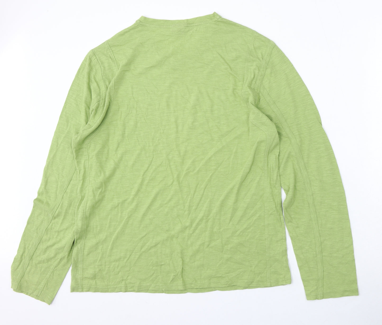 Debenhams Womens Green  Cotton Basic T-Shirt Size XL V-Neck