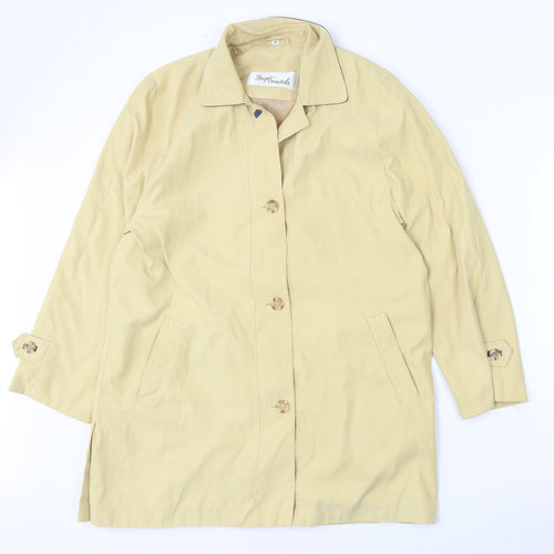Design Essentials Womens Yellow   Jacket  Size 16  Button