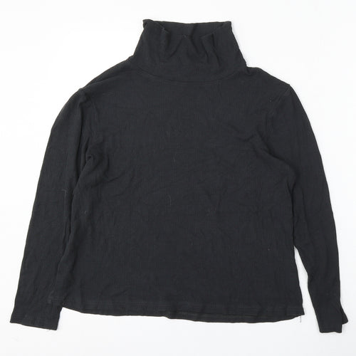 Avenue Womens Black Mock Neck  Viscose Pullover Jumper Size 16