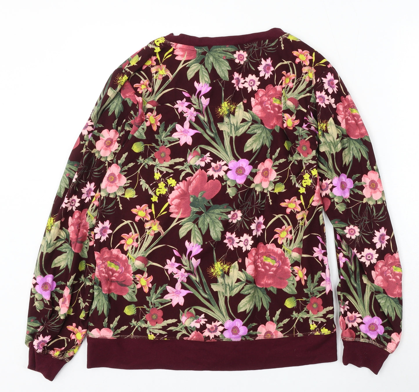 NEXT Womens Multicoloured Floral Polyester Pullover Sweatshirt Size M