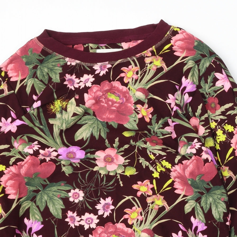 NEXT Womens Multicoloured Floral Polyester Pullover Sweatshirt Size M