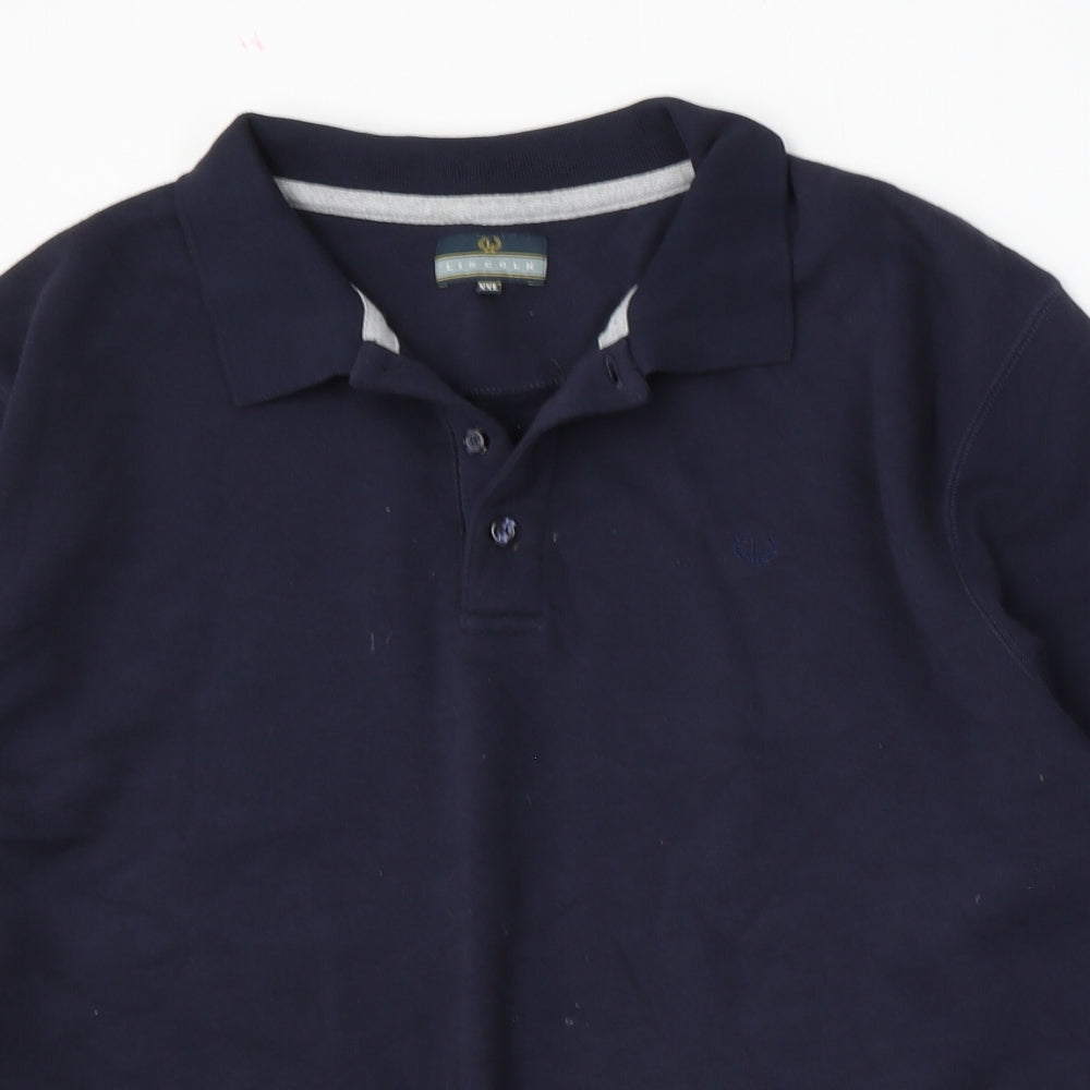 Lincoln Mens Black  Cotton Pullover Sweatshirt Size 2XL