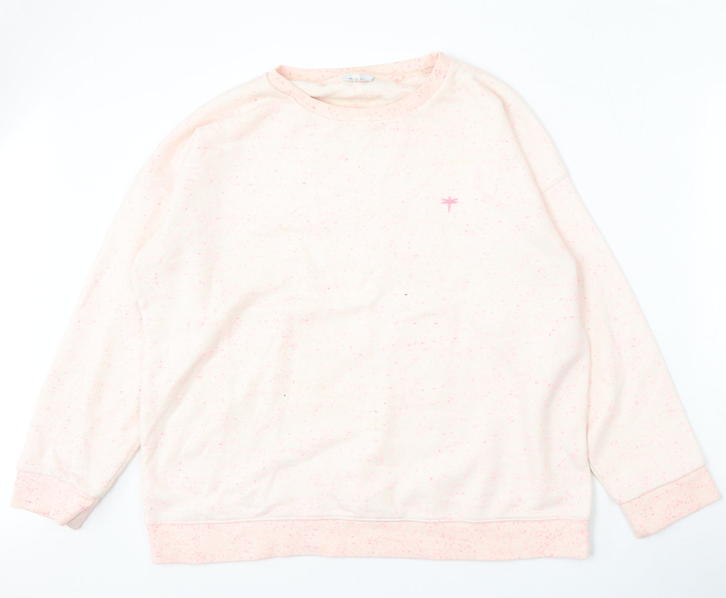 NEXT Womens Pink  Cotton Pullover Sweatshirt Size 18