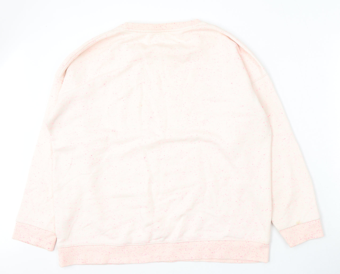 NEXT Womens Pink  Cotton Pullover Sweatshirt Size 18