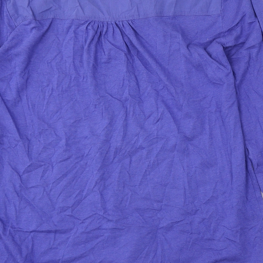 TU Womens Purple Round Neck  Cotton Pullover Jumper Size 14