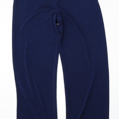 Anthology Womens Blue  Polyester Trousers  Size 12 L28 in Regular