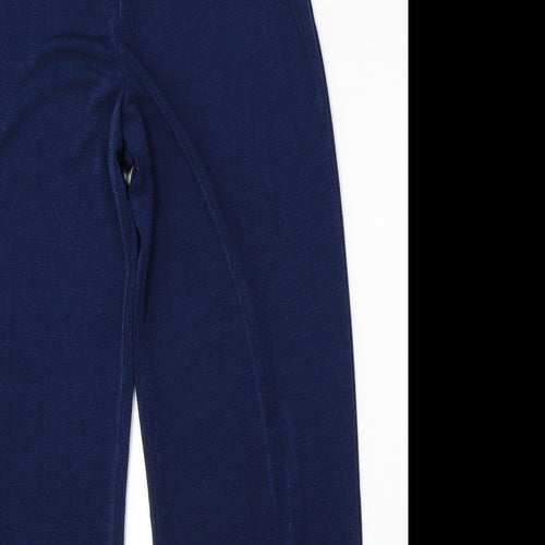 Anthology Womens Blue  Polyester Trousers  Size 12 L28 in Regular