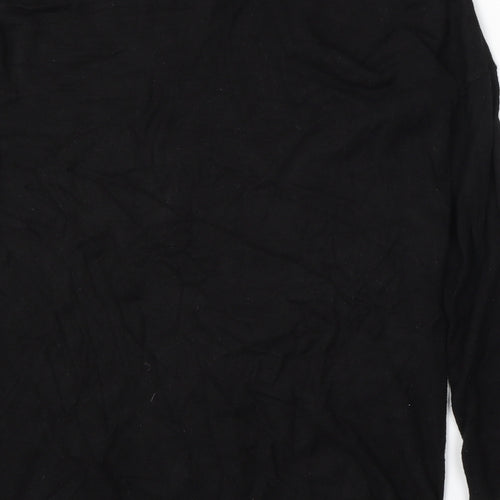 Atmosphere Womens Black Round Neck  Viscose Pullover Jumper Size M