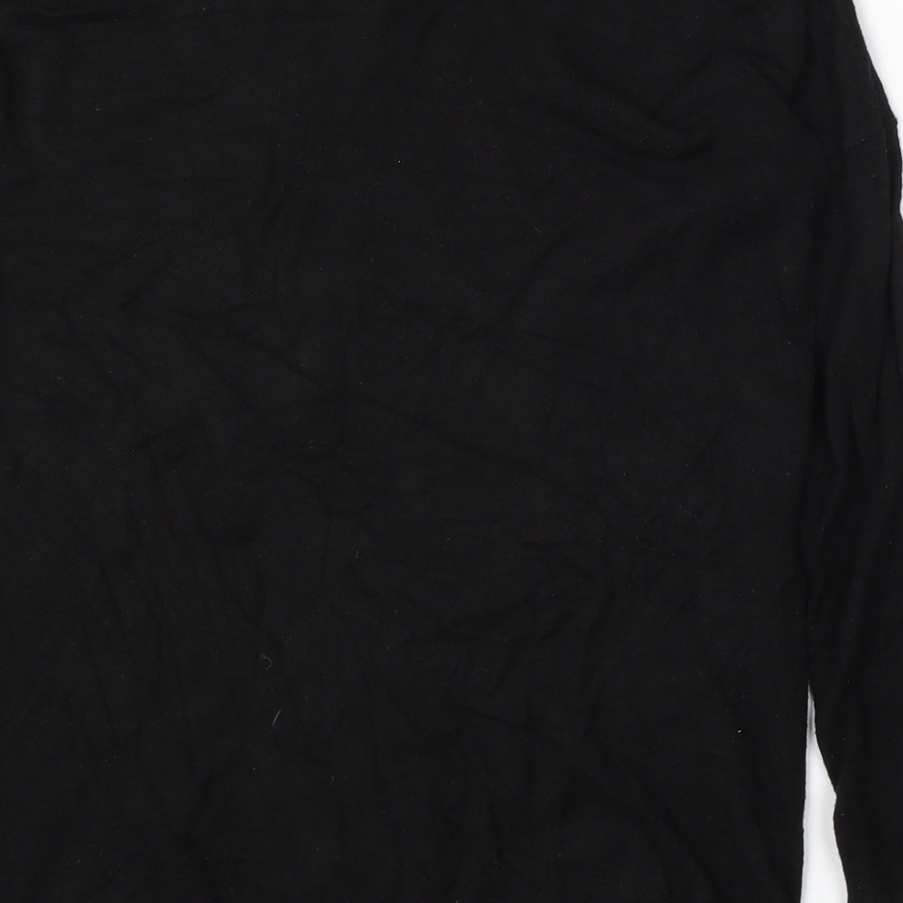 Atmosphere Womens Black Round Neck  Viscose Pullover Jumper Size M
