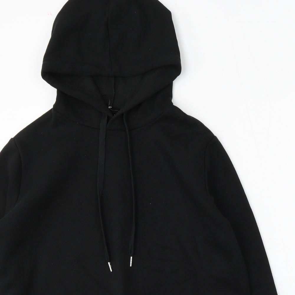 Very Womens Black  Cotton Pullover Hoodie Size 18