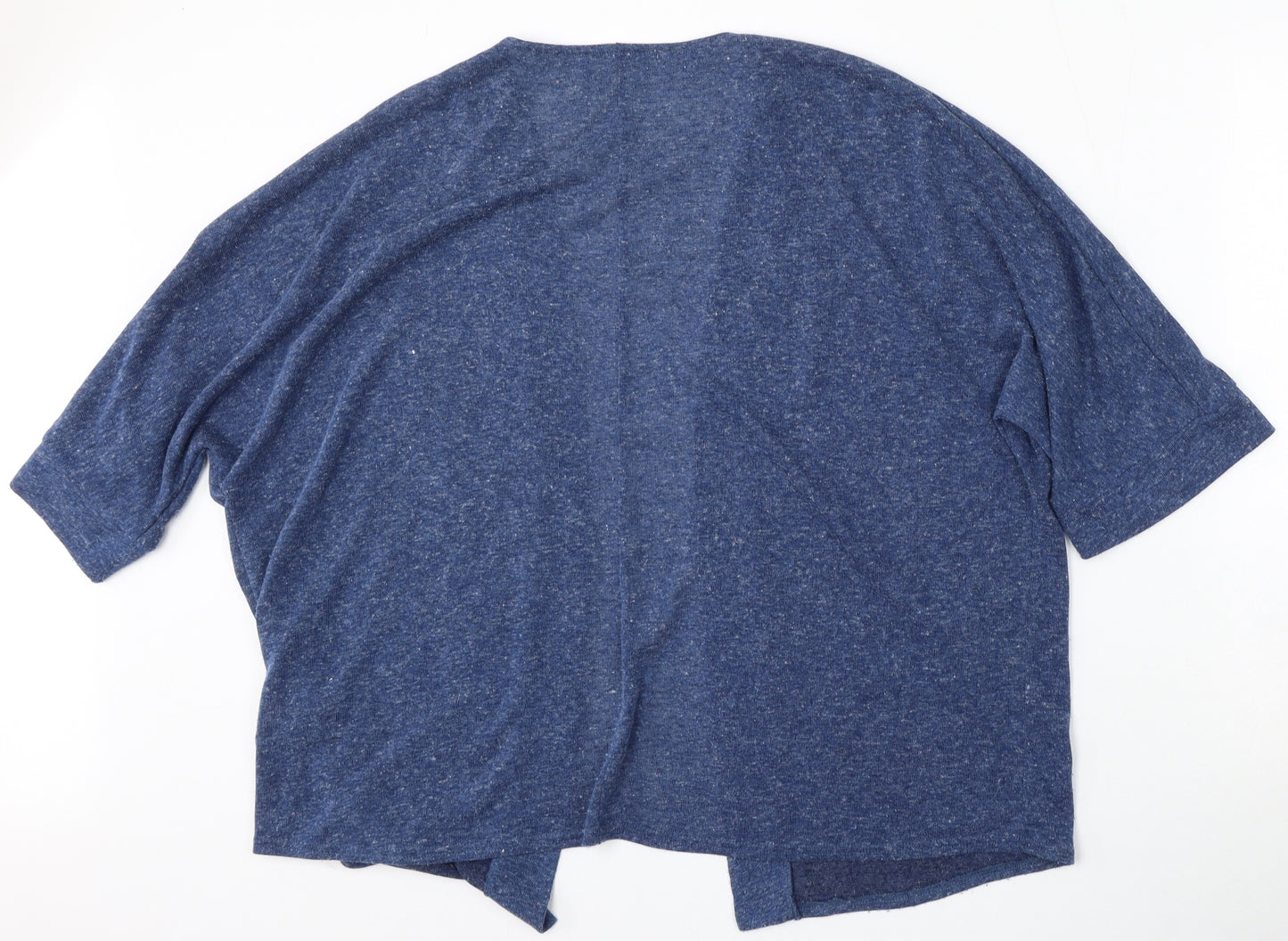 Nutmeg Womens Blue V-Neck  Polyester Cardigan Jumper Size 18