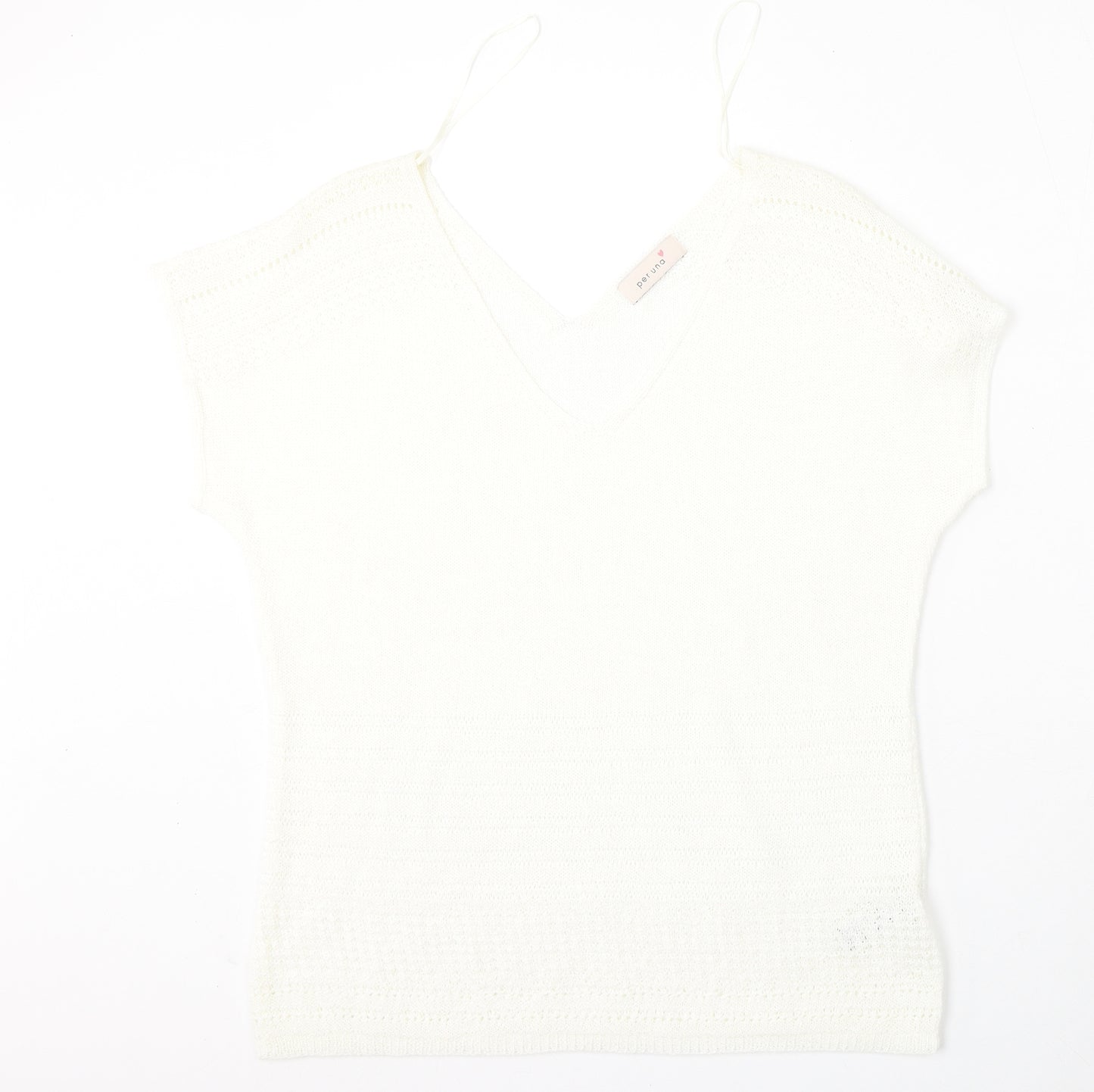 Marks and Spencer Womens Ivory V-Neck  Acrylic Pullover Jumper Size 16