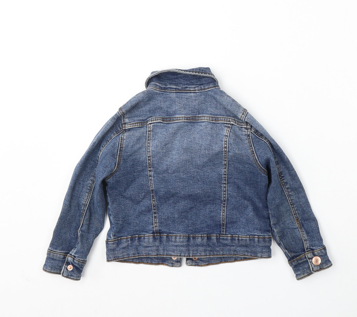 Denim & Co. Girls Blue   Jacket  Size 3-4 Years  Button