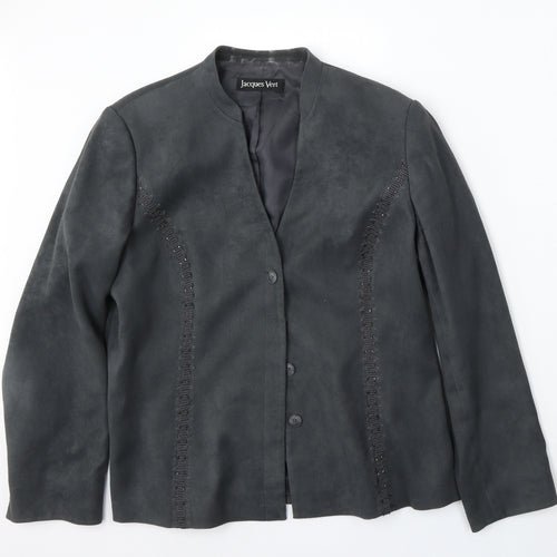 Jacques Vert Womens Grey   Jacket  Size 16  Button