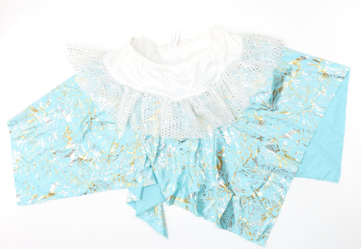 Smiffys Womens Blue Geometric Polyester Skater Skirt One Size - Fancy dress