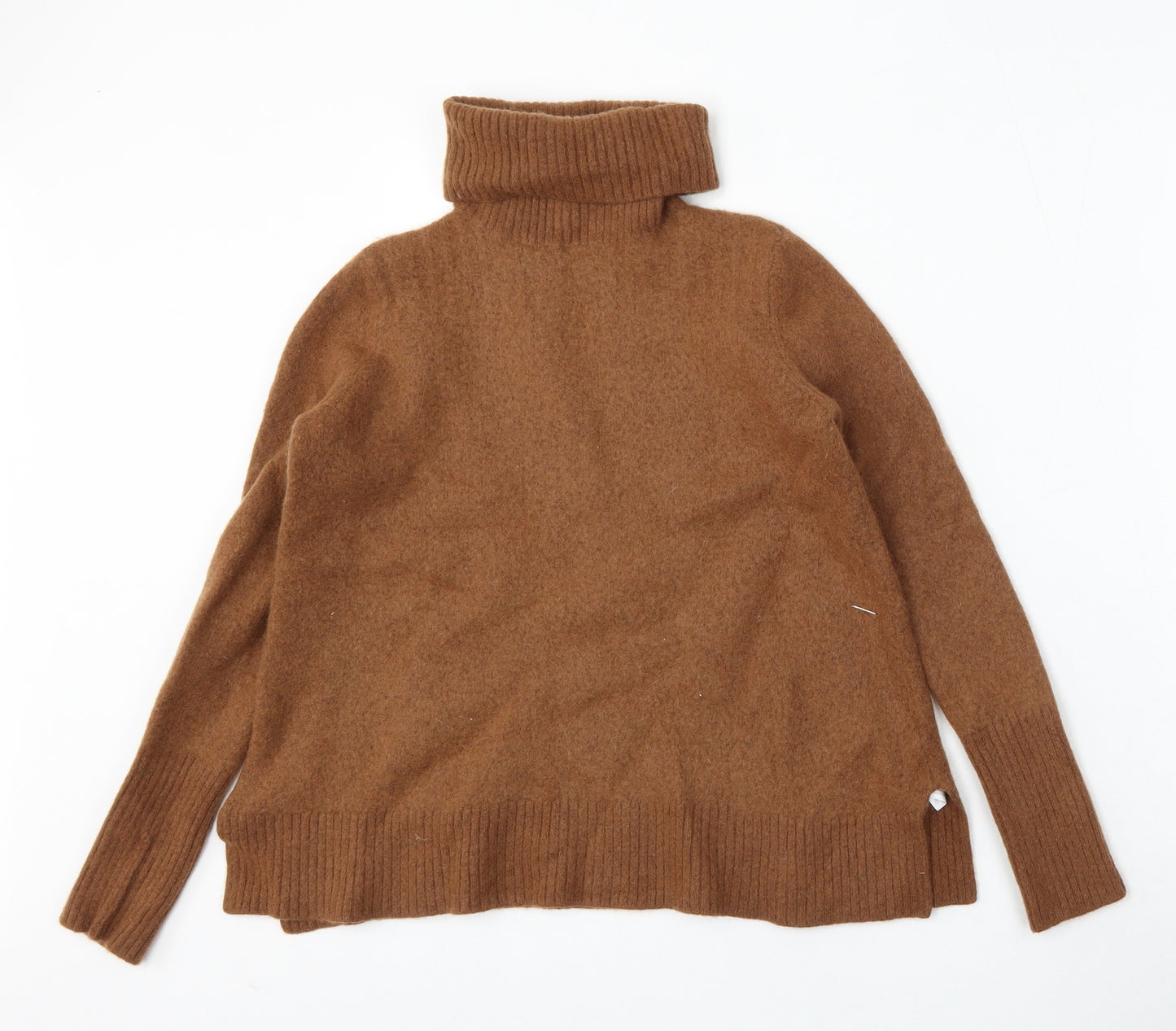 Seasalt Womens Brown Roll Neck  Wool Pullover Jumper Size 12