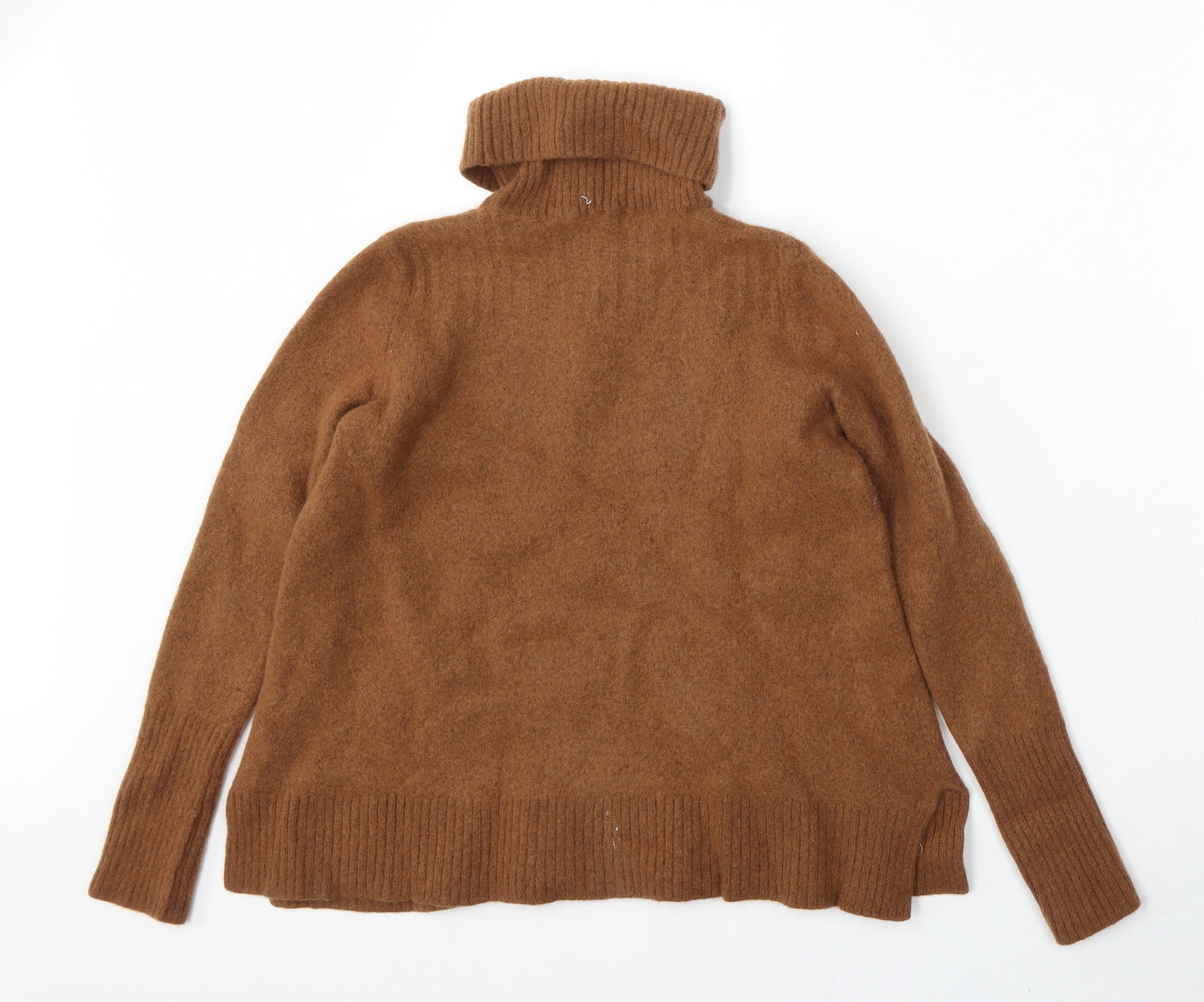 Seasalt Womens Brown Roll Neck  Wool Pullover Jumper Size 12