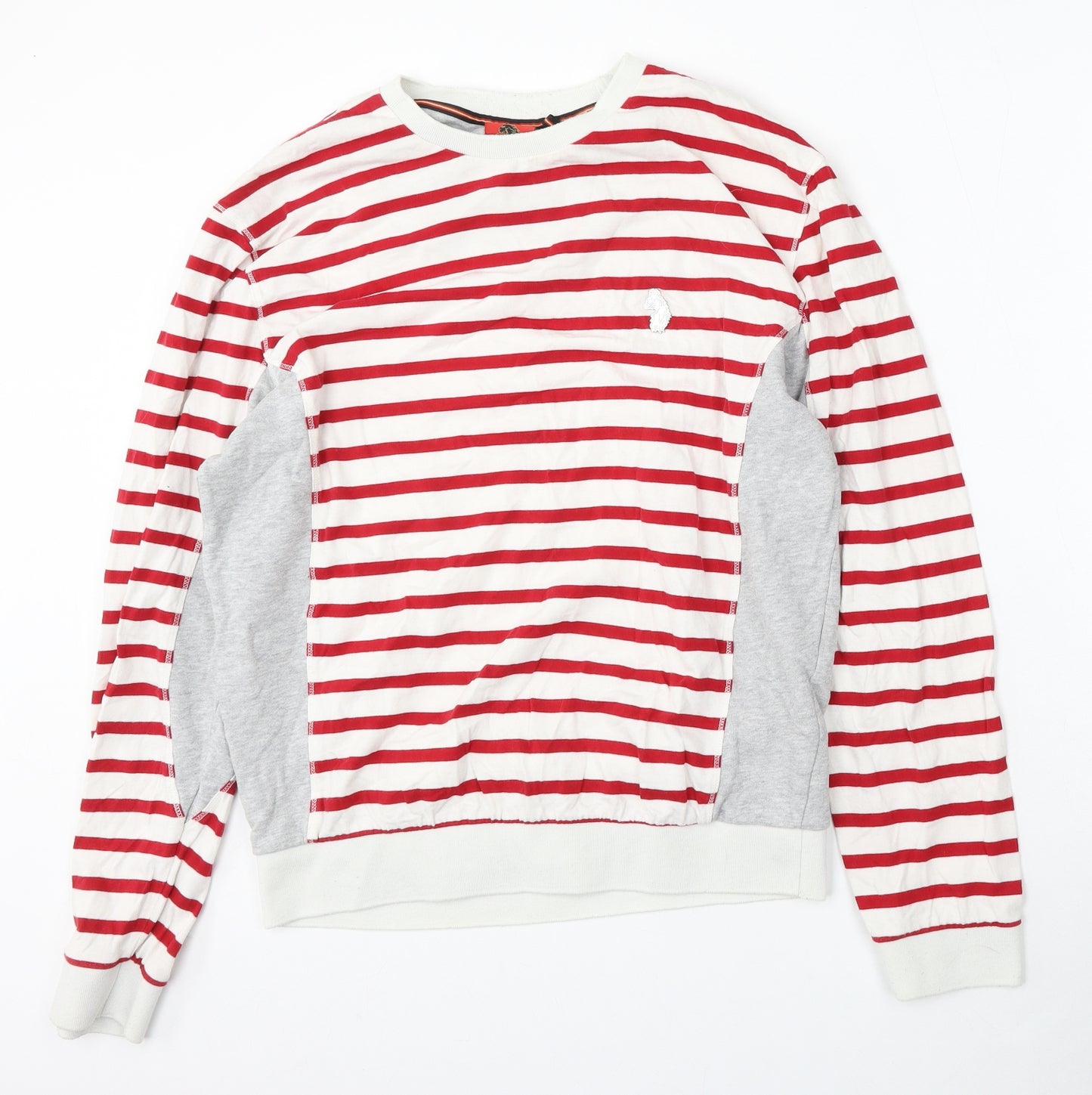Luke Womens Multicoloured Striped Cotton Pullover Sweatshirt Size XL