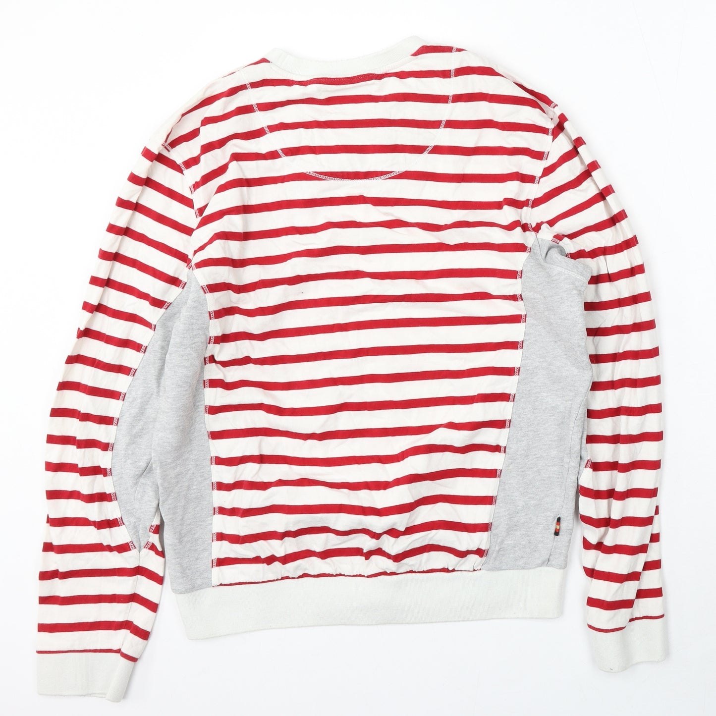 Luke Womens Multicoloured Striped Cotton Pullover Sweatshirt Size XL