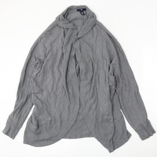 Gap Womens Grey V-Neck  Cotton Cardigan Jumper Size M