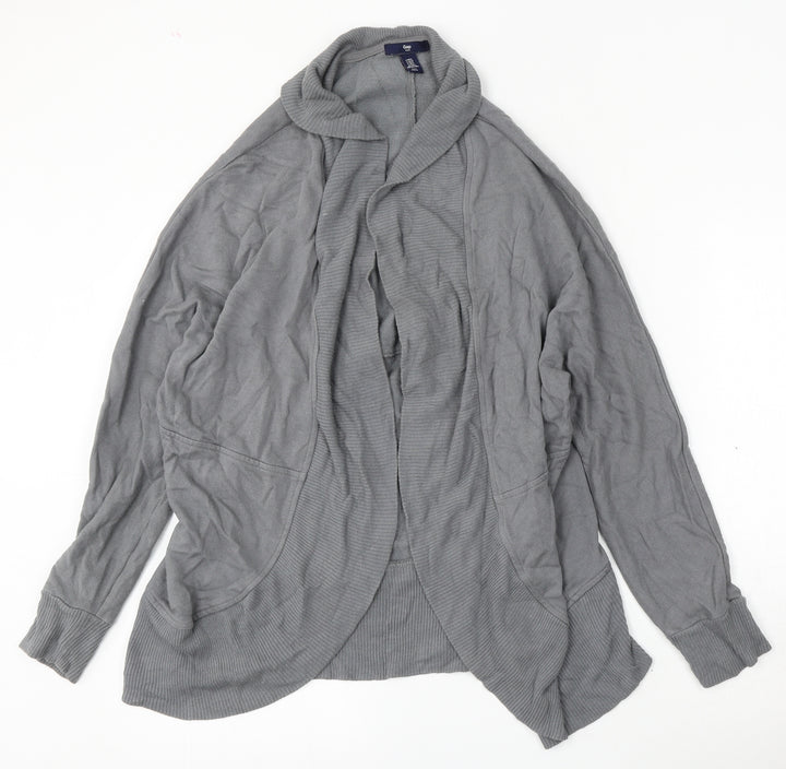 Gap Womens Grey V-Neck  Cotton Cardigan Jumper Size M