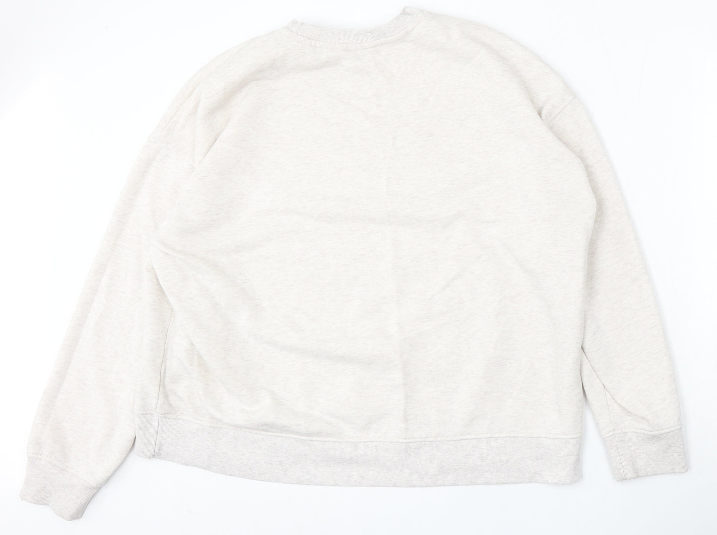 Preworn Womens Beige  Polyester Pullover Sweatshirt Size L   - Always give good energy