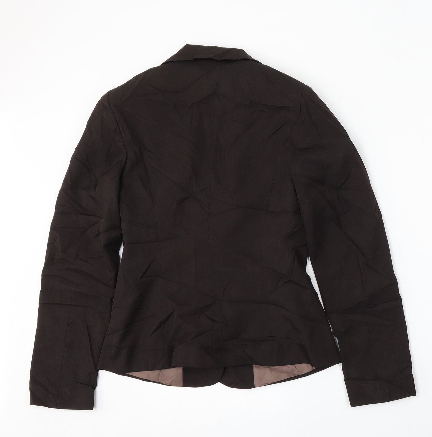 George Womens Brown  Polyester Jacket Suit Size 8