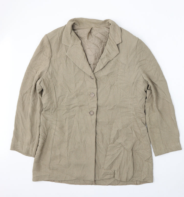 Berkertex Womens Beige  Polyester Jacket Suit Size 16