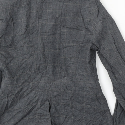 NEXT Womens Grey Check Polyester Jacket Suit Size 12
