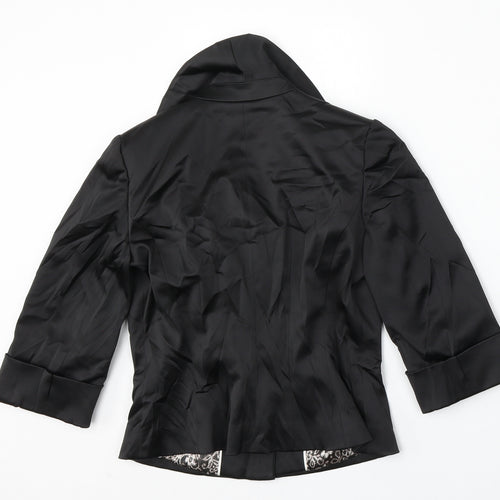 Debenhams Womens Black  Polyester Jacket Suit Size 8