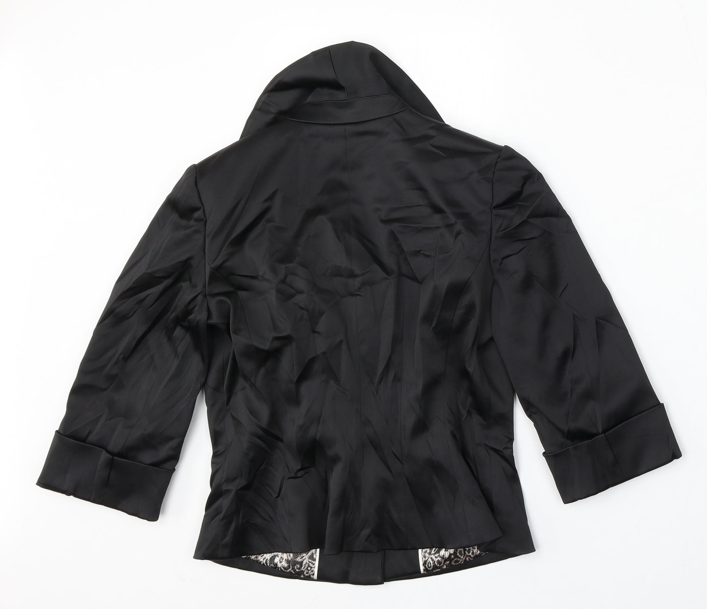 Debenhams Womens Black  Polyester Jacket Suit Size 8